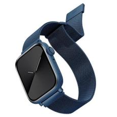 UNIQ - Uniq Apple Watch 4/5/6/7/SE (42/44/45mm) Armband Stainless Steel - Cobalt Blå