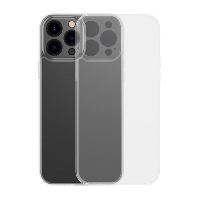 BASEUS - Baseus Frosted Glasskydd Skal iPhone 13 Pro Max - Transparent