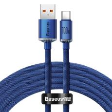 BASEUS - Baseus USB Till USB-C 100W 2m Kabel Crystal Shine - Blå