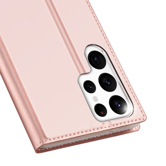 Dux Ducis - Dux Ducis Galaxy S23 Ultra Plånboksfodral Skin Series - Rosa Guld
