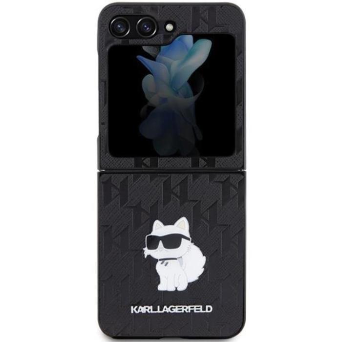 KARL LAGERFELD - Karl Lagerfeld Galaxy Z Flip 5 Mobilskal Saffiano Monogram Choupette Pin