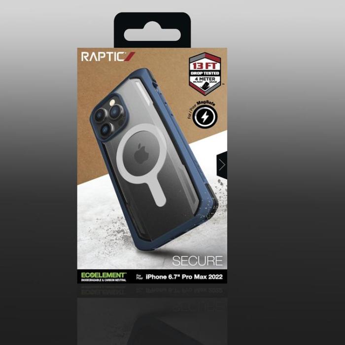 Raptic - Raptic iPhone 14 Pro Max Skal Magsafe Secure Armored - Blå