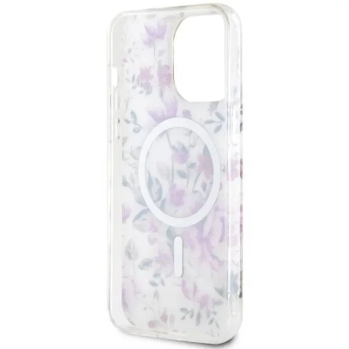 Guess - Guess iPhone 14 Pro Max Mobilskal MagSafe Flower - Transparent