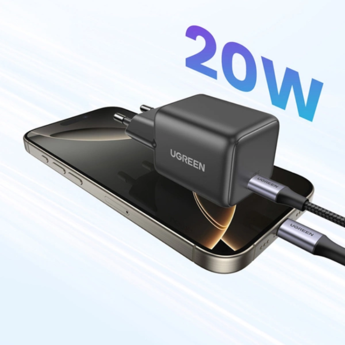 Ugreen - Ugreen GaN Snabbladdare 20W 1 x USB-C X512 - Grå
