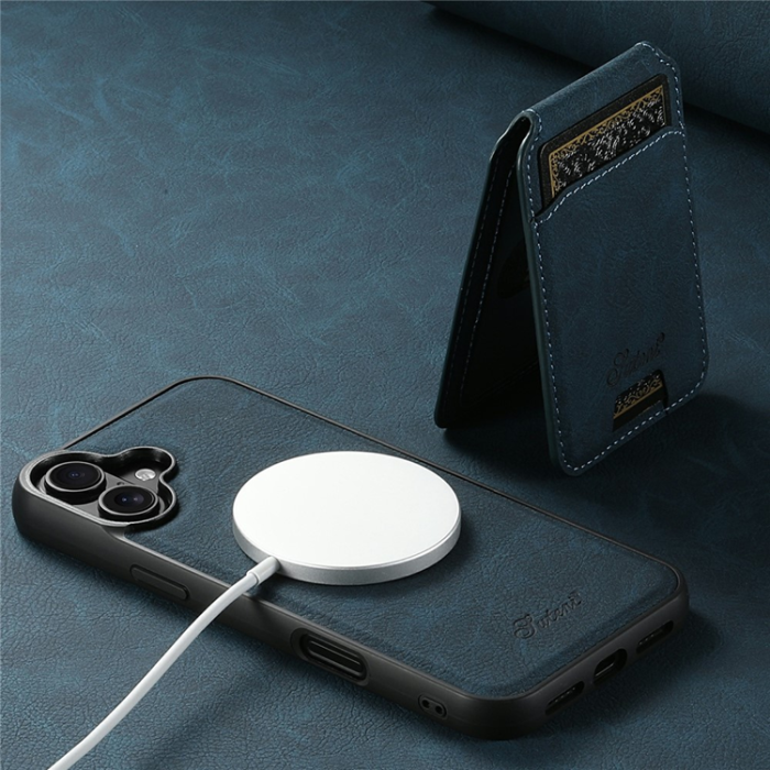 SUTENI - SUTENI iPhone 17 Mobilskal MagSafe Kickstand H16 -Blå
