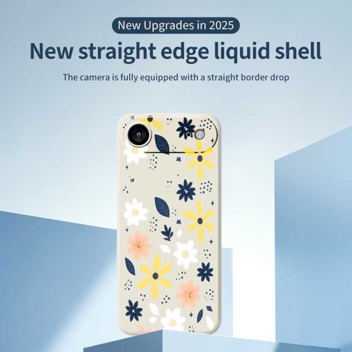 A-One Brand - iPhone Air Mobilskal Colorful Floral Blue Leaves TPU - Lila