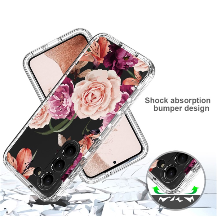 A-One Brand - Galaxy S23 Skal Pattern Printing - Lila Flower