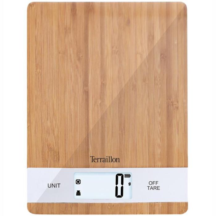 Terraillon - Terraillon Köksvåg Bamboo Uppladdningsbar, 5 kg