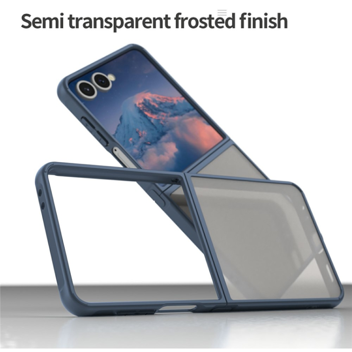 A-One Brand - Galaxy Z Flip 7 Mobilskal Drop Proof Frosted Translucent - Blå