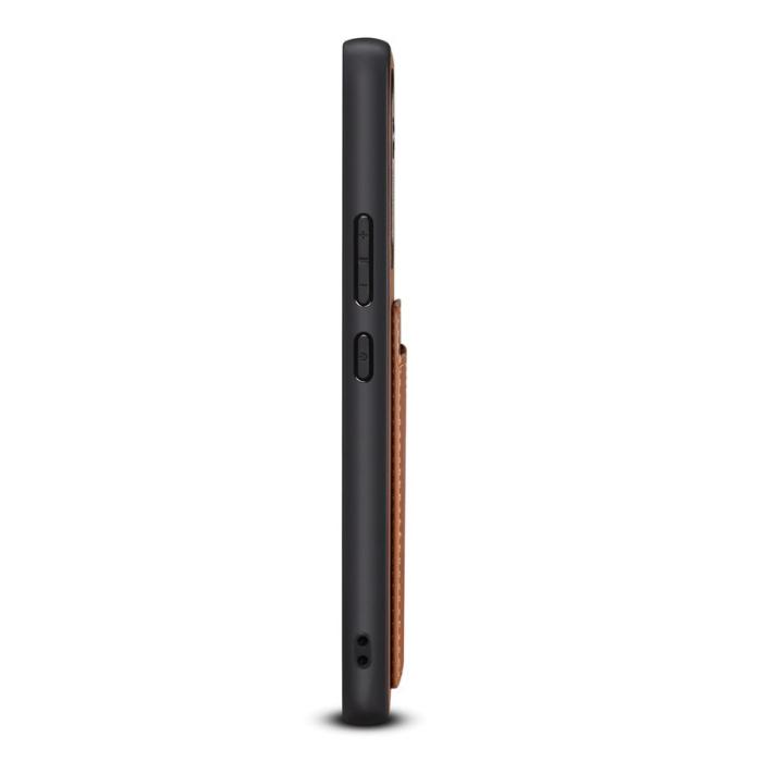 DENIOR - DENIOR Samsung Galaxy S23 FE Fodral Kortfodral KonstLäder Brun