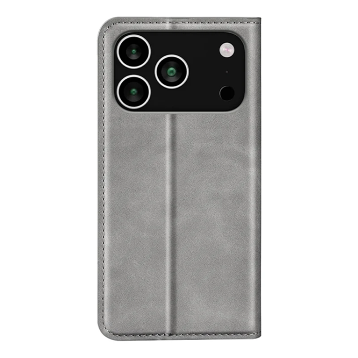 A-One Brand - iPhone 17 Pro Max Plånboksfodral Skin Touch - Grå