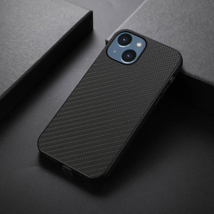 OEM - iPhone 14 Plus Skal Carbon Fiber - Svart