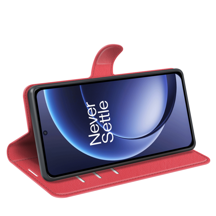 A-One Brand - OnePlus 15 5G Plånboksfodral Litchi Shockproof Konstläder