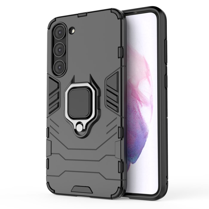 OEM - Galaxy S23 Plus Mobilskal Ring Armor Magnetic Hållare - Svart