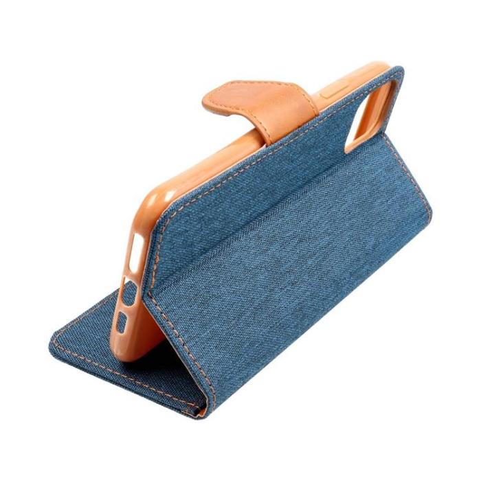 OEM - Xiaomi Redmi Note 13 5G Plånboksfodral Canvas - Marinblå
