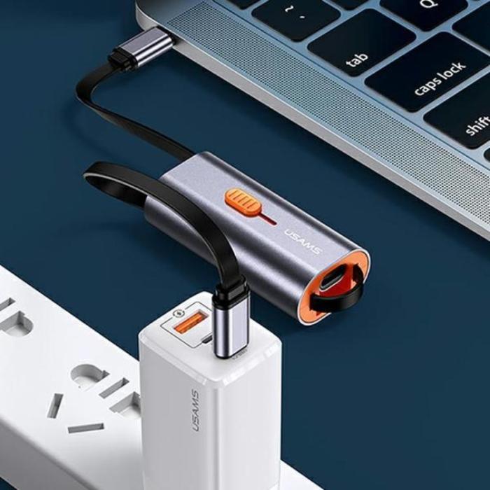 USAMS - USAMS USB-C/USB-C till USB-A/USB-C till Lightning Adapter 60W SJ560USB01