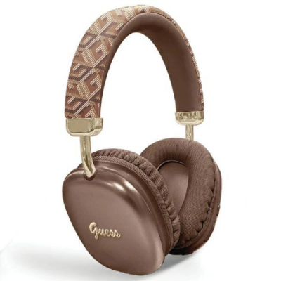 Guess On-ear Hörlurar Bluetooth GCube Metallic Script Logo - Brun