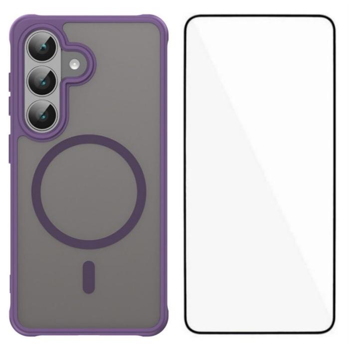WANLONFENG - WANLONFENG Mobilskal för Samsung Galaxy S26 Magnetiskt PC + TPU - Lila