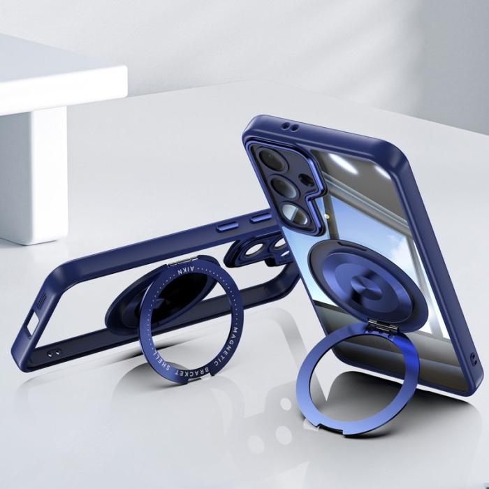 OEM - Mobilskal för Samsung Galaxy S26 Magnetiskt PC + TPU med Kickstand - Blå
