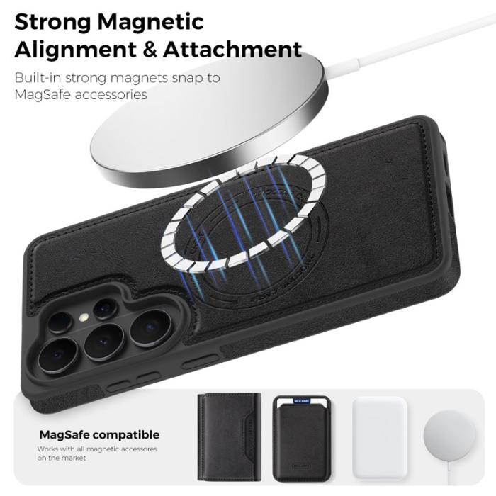 OEM - Mobilskal för Samsung Galaxy S26 Ultra Magnetiskt Konstläder - Svart