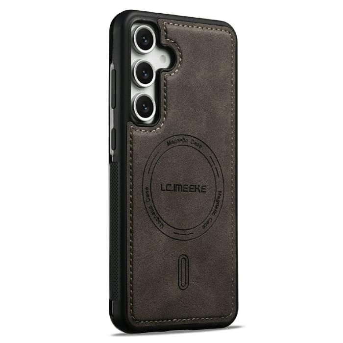 LC.imeeke - LC.IMEEKE Mobilskal för Samsung Galaxy S26 Magnetiskt Konstläder - Kaffe