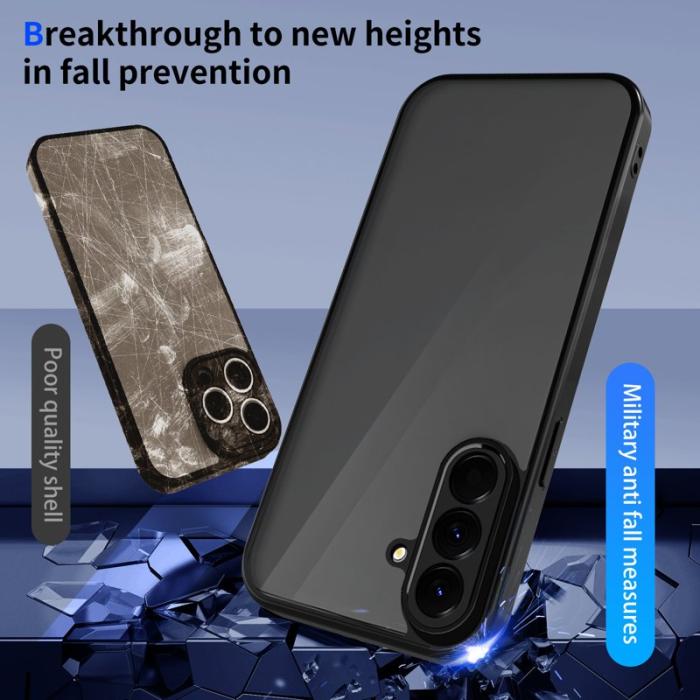 OEM - Mobilskal för Samsung Galaxy S26 Plus Matt Plast Anti-Drop - Transparent Svart
