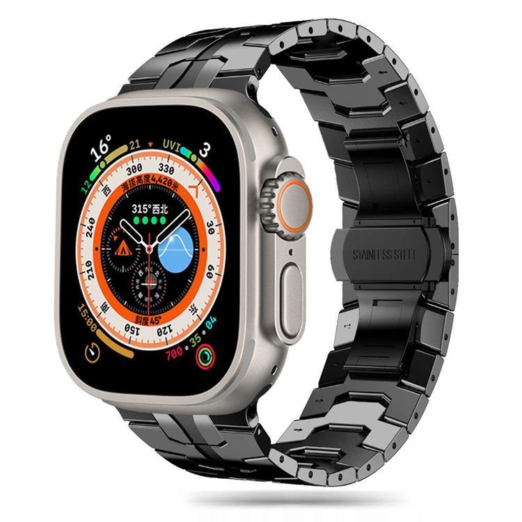 Tech-Protect Apple Watch (44/45/46/49mm) Armband Lines - Svart | 5123 | AlltMobil