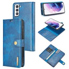 DG.MING - DG.MING Galaxy S21+ 5G Pl&aring;nboksfodral &Auml;kta L&auml;der 2-i-1 Bl&aring;