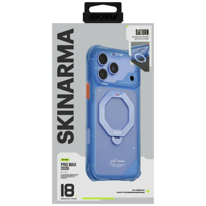 Skinarma - Skinarma Mobilskal För iPhone 18 Pro Max/17 Pro Max Magsafe Saturn - Blå