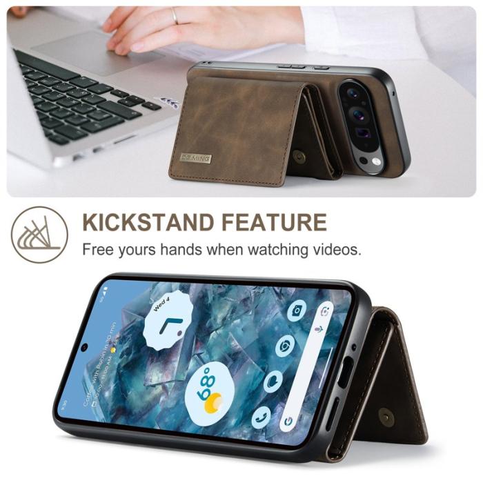 DG.MING - DG.MING M1 Series Mobilskal till Google Pixel 9 Pro XL Kickstand Brun