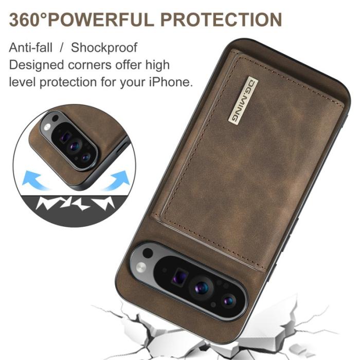 DG.MING - DG.MING M1 Series Mobilskal till Google Pixel 9 Pro XL Kickstand Brun