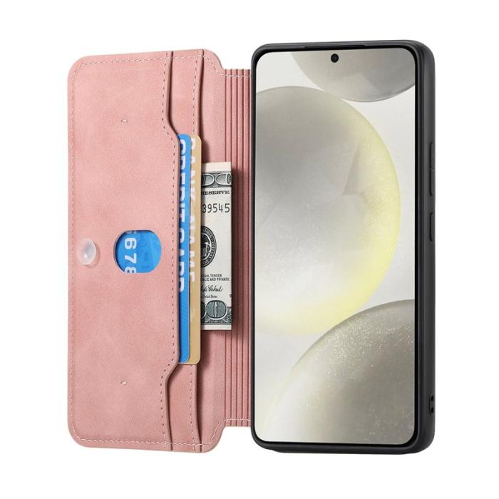 CASENEO - CASENEO Samsung Galaxy S25 Ultra Plånboksfodral Konstläder - Rosa