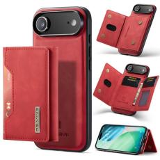 DG.MING - DG.MING iPhone Air Konstl&auml;der Pl&aring;nboksfodral PU + PC + TPU R&ouml;d