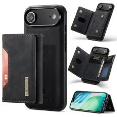 DG.MING - DG.MING iPhone Air Konstl&auml;der Pl&aring;nboksfodral PU + PC + TPU - Svart