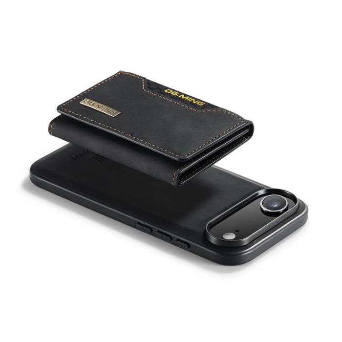 DG.MING - DG.MING iPhone Air Konstläder Plånboksfodral PU + PC + TPU - Svart