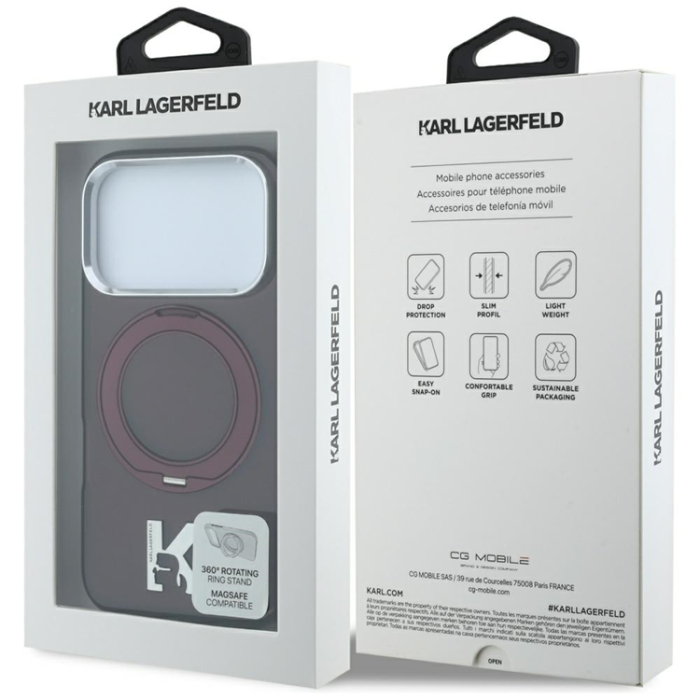 KARL LAGERFELD - Karl Lagerfeld Mobilskal till iPhone 18 Pro Max/17 Pro Max Magsafe IML Ringställ