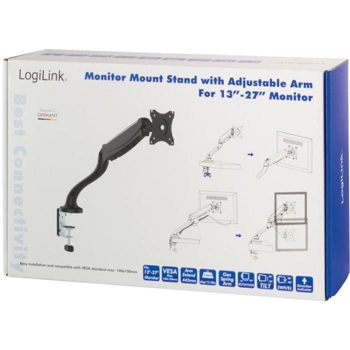 UTGATT1 - LOGILINK Monitorarm gas Singel 13-27