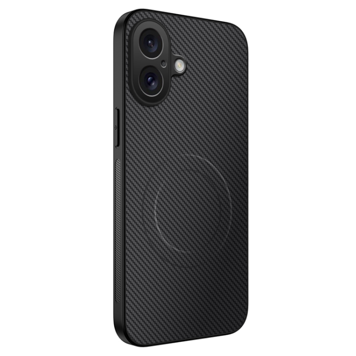 WANLONFENG - WANLONFENG iPhone 17 Mobilskal MagSafe Carbon Fiber TQ - Svart