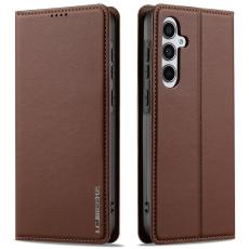 LC.imeeke - LC.IMEEKE L1 Series Pl&aring;nboksfodral Konstl&auml;der Skydd f&ouml;r Samsung Galaxy A17 Brun