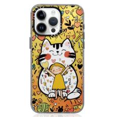 JAUCASE - JAUCASE iPhone 14 Pro Max Mobilskal MagSafe Cartoon Cat - Gul