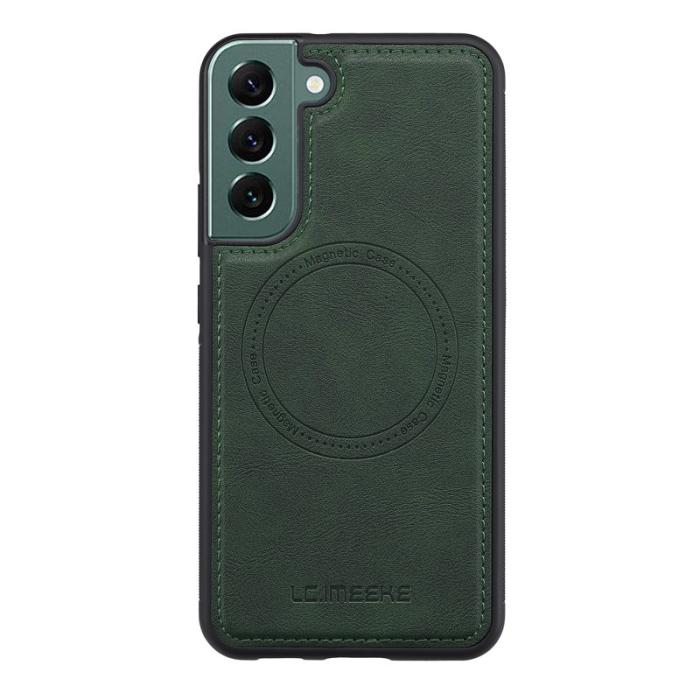 LC.imeeke - LC.IMEEKE L3 Samsung Galaxy S21 FE 5G Fodral - KonstLäder - Grön