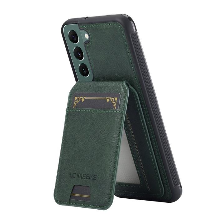 LC.imeeke - LC.IMEEKE L3 Samsung Galaxy S21 FE 5G Fodral - KonstLäder - Grön
