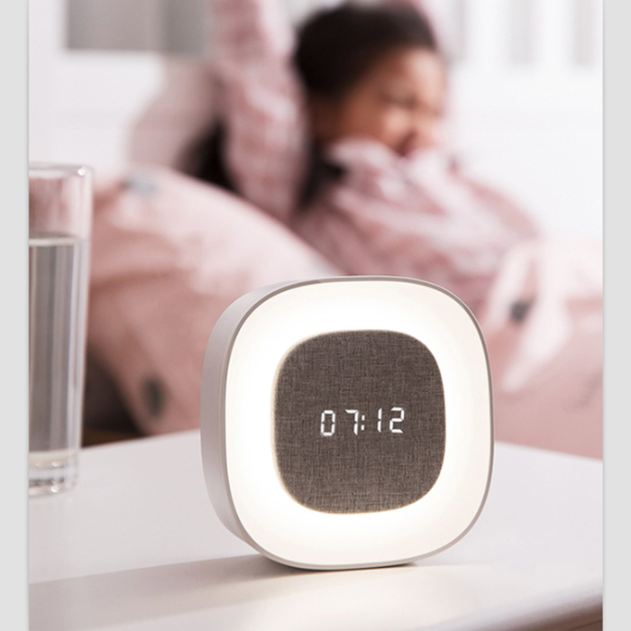Forever Light - Forever Light Väckarklocka med LED Nattlampa BJORN PURE - Vit