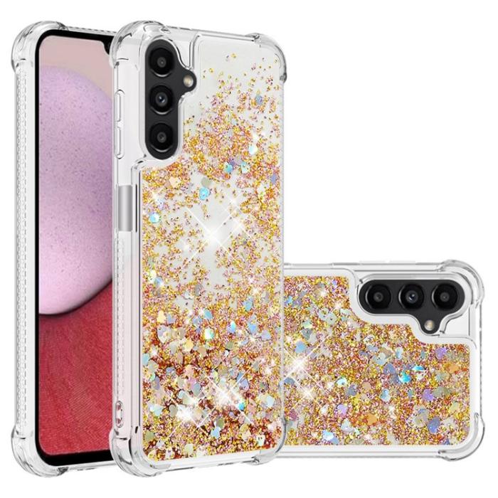 A-One Brand - Galaxy A14 5G/4G Mobilskal YB Quicksand Glitter TPU - Guld