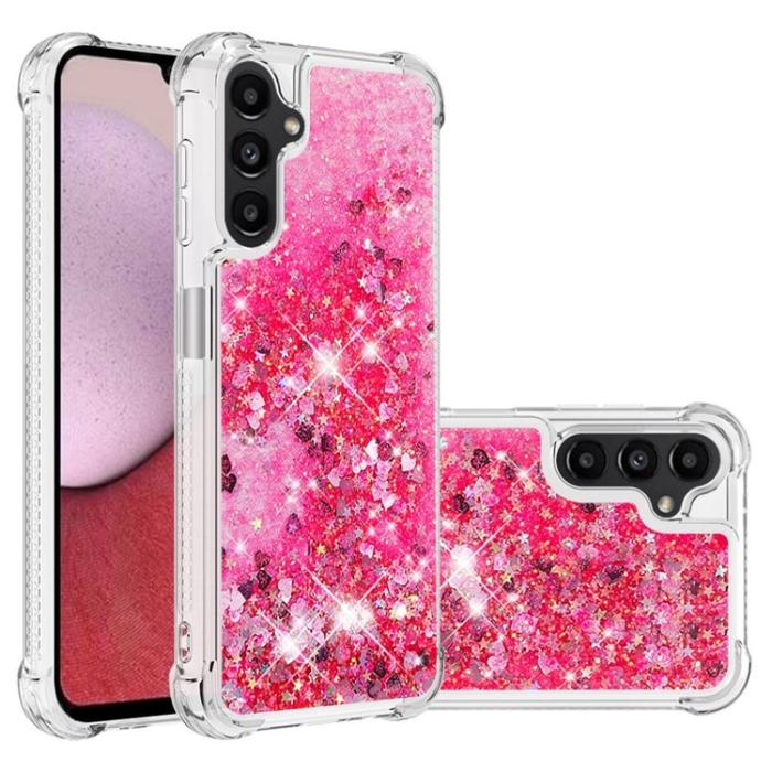 A-One Brand - Galaxy A14 5G/4G Mobilskal YB Quicksand Glitter TPU - Rosa