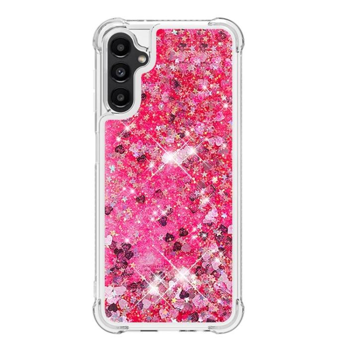 A-One Brand - Galaxy A14 5G/4G Mobilskal YB Quicksand Glitter TPU - Rosa