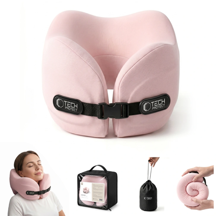 Tech-Protect - Tech-Protect ComfortRest Resekudde för Nacken - Rosa