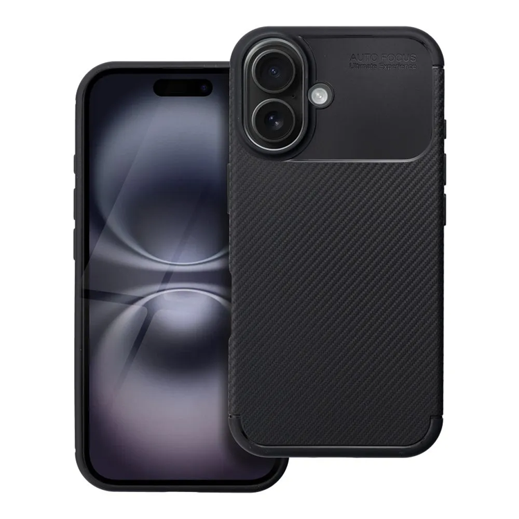 iPhone 16 Plus Mobilskal Carbon Premium - Svart | 2353 | AlltMobil