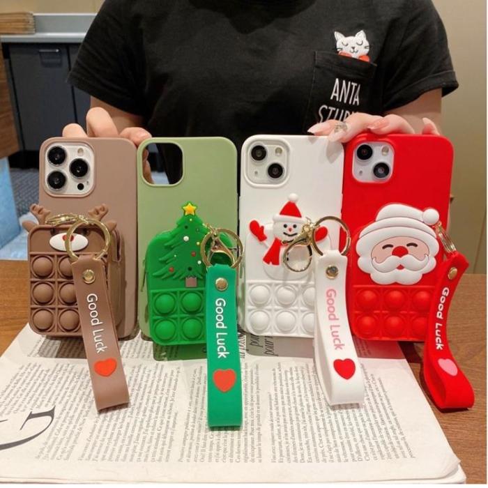 OEM - X-mas Tree Silicone Skal iPhone X / XS - Grön