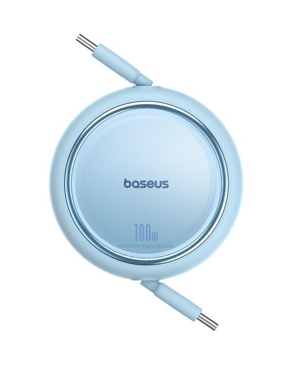 Baseus Retractable Free2Draw Mini USB-C - USB-C 100W 1m - Blå | 3541 | AlltMobil